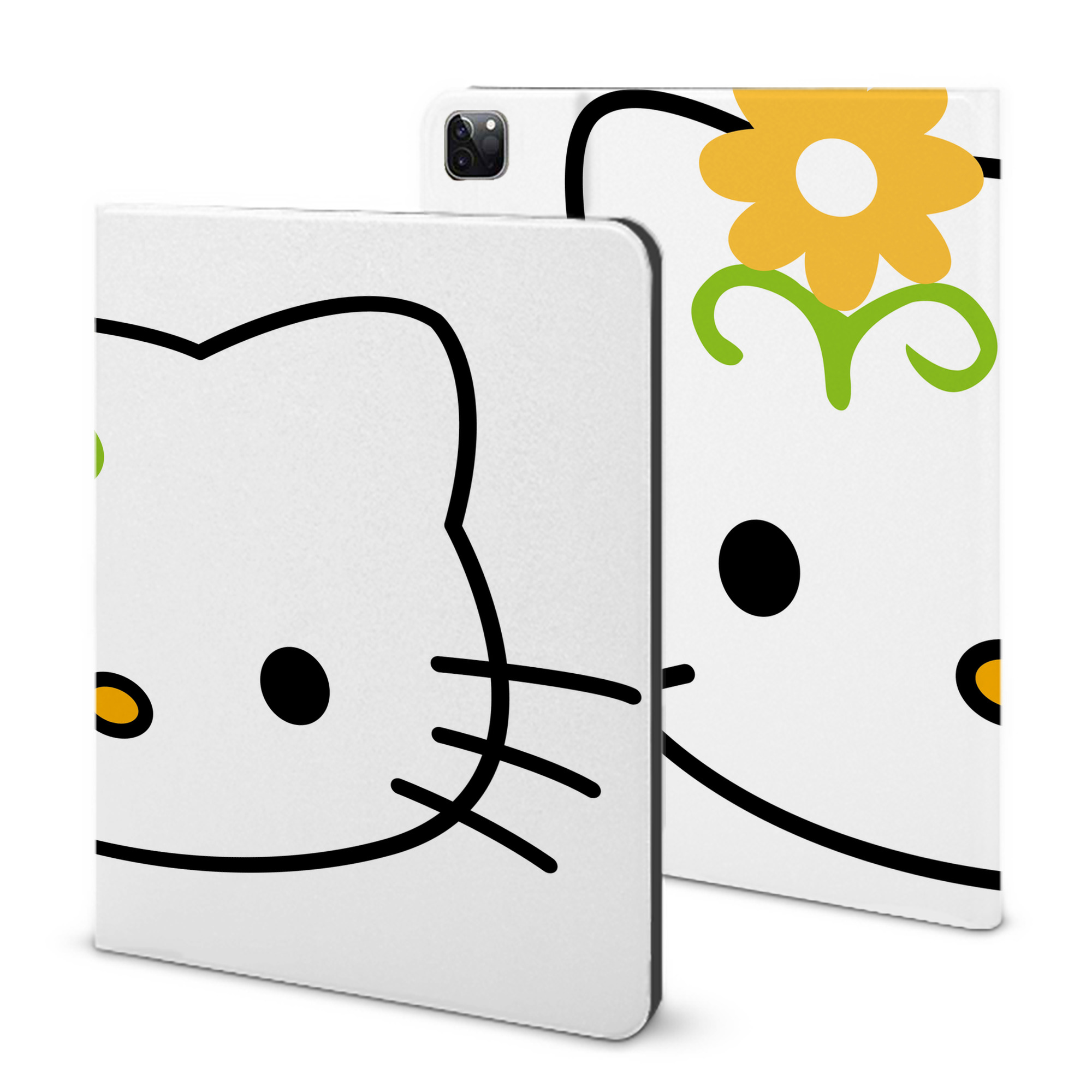 （画像用） Hello Kitty ハローキティ IPad ケース ブック型 PUレザー TPU 耐衝撃 軽量 薄型 ペン収納なし 全面保護 IPad 各モデル対応